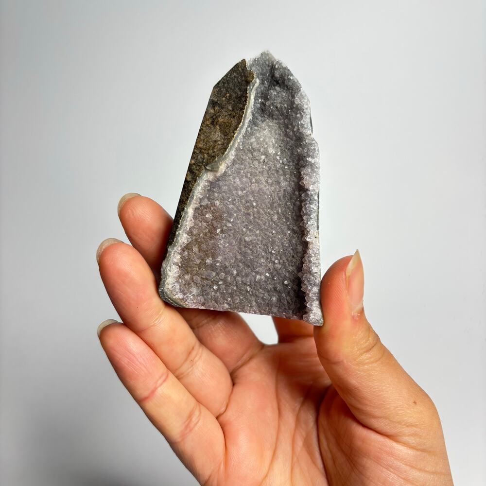 Rainbow Amethyst Druzy Geode Cave / Cathedral Stand